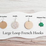 Large Loop Silver Flat French 4.5mm Stainless Steel Ear Wires, 20 Piece, Earring Hook 65 - 