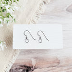 Large Loop Silver Flat French 4.5mm Stainless Steel Ear Wires, 20 Piece, Earring Hook 65 - 