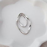 Large Silver Oval Twisted Linking Rings, 10 Pieces, Connector 33 - 