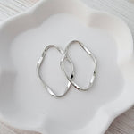 Large Silver Oval Twisted Linking Rings, 10 Pieces, Connector 33 - 