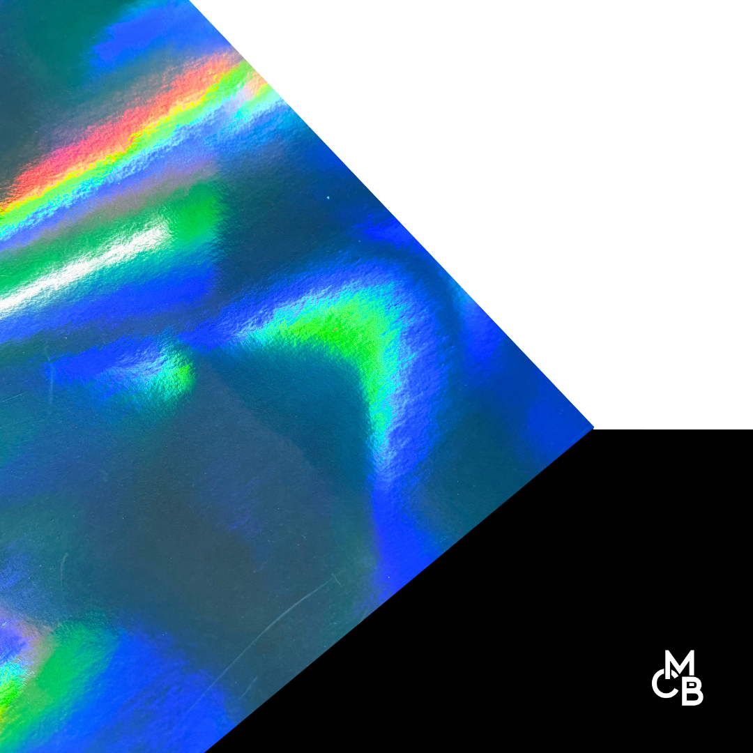Leatherette | HOLOGRAPHIC TEAL ENGRAVES BLACK - Leatherette