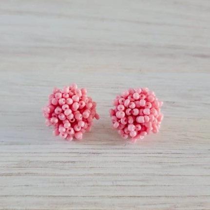 Light Pink 15mm Small Seed Bead Topper, 1 Pair, Seed Bead 11 - 