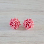 Light Pink 15mm Small Seed Bead Topper, 1 Pair, Seed Bead 11 - 