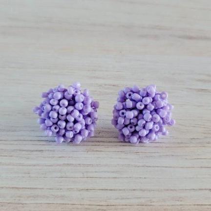 Light Purple 15mm Small Seed Bead Topper, 1 Pair, Seed Bead 17 - 