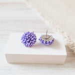 Light Purple 15mm Small Seed Bead Topper, 1 Pair, Seed Bead 17 - 