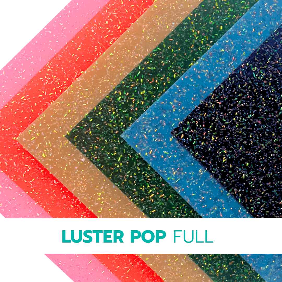 LusterPop Glitter Cast Acrylic Sheets | 1/8" | 48" X 96" - Acrylic Sheets