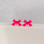 Malibu Pink Stainless Steel Bow Stud Connector, 10 Pieces, Bow 50 - 