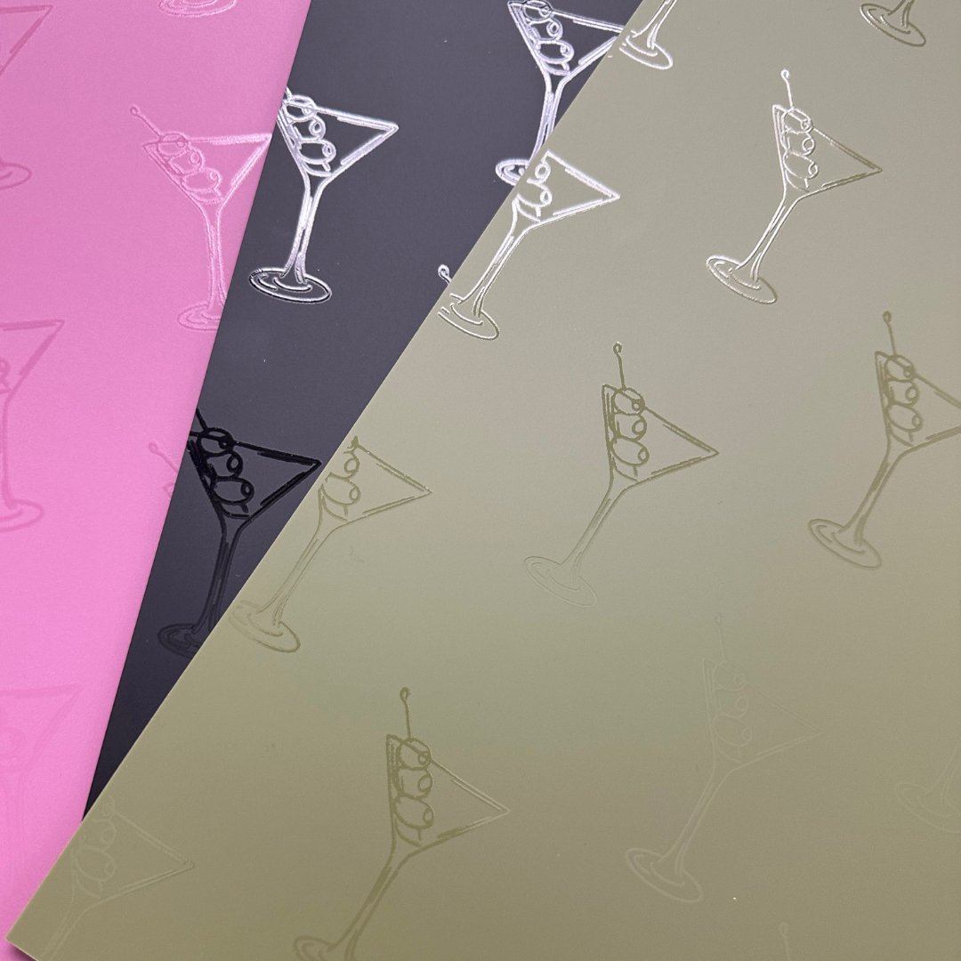 P0014 | Martini Monochromagic Pattern Acrylic Sheet – Custom Made Better