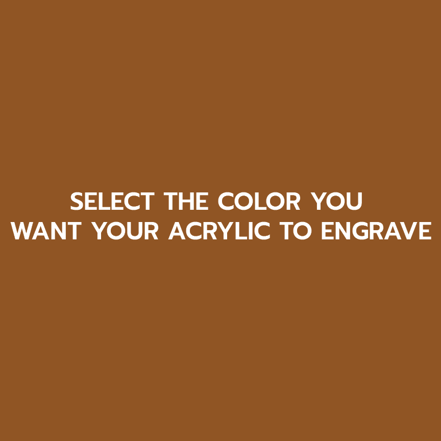 Matte Matches Two Tone Printed Acrylic Burnt Orange | Select Your Engrave Color - Two Tone