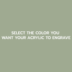 Matte Matches Two Tone Printed Acrylic Luna Green | Select Your Engrave Color | - Two Tone