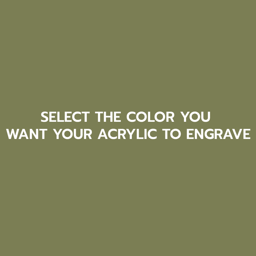 Matte Matches Two Tone Printed Acrylic Moss Green | Select Your Engrave Color - Two Tone