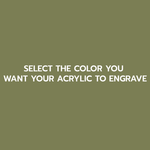 Matte Matches Two Tone Printed Acrylic Moss Green | Select Your Engrave Color - Two Tone