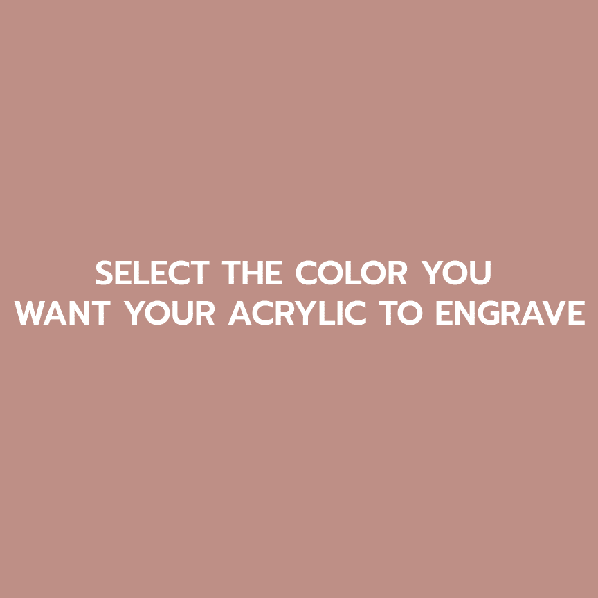 Matte Matches Two Tone Printed Acrylic Peach Blush | Select Your Engrave Color - Two Tone