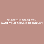 Matte Matches Two Tone Printed Acrylic Peach Blush | Select Your Engrave Color - Two Tone