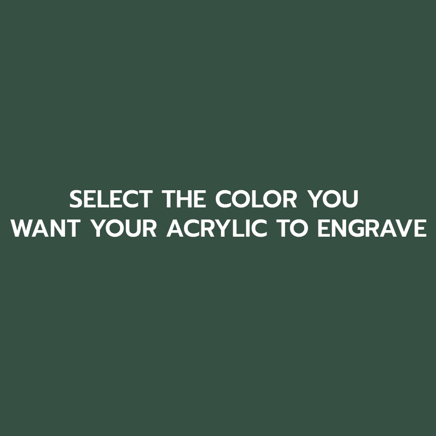 Matte Matches Two Tone Printed Acrylic Pine Green | Select Your Engrave Color - Two Tone