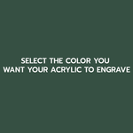 Matte Matches Two Tone Printed Acrylic Pine Green | Select Your Engrave Color - Two Tone
