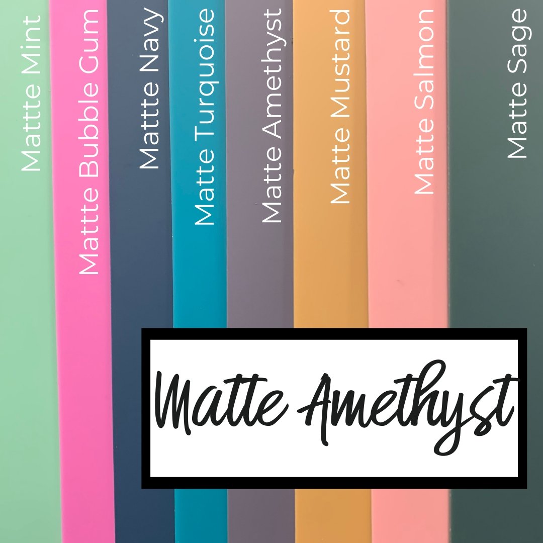Matte/Gloss Amethyst Cast Acrylic Sheets (NEW MATTE/GLOSS FINISH) - Acrylic Sheets