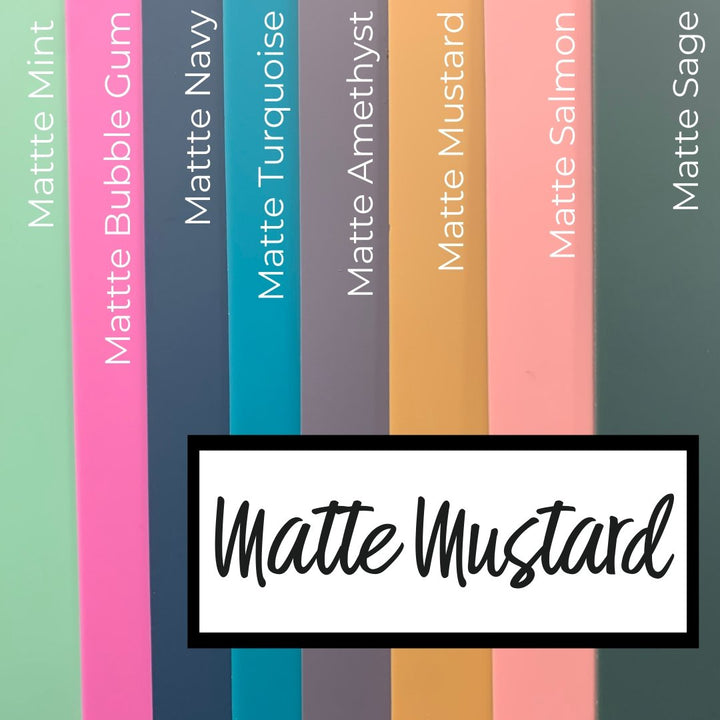 Matte/Gloss Mustard Cast Acrylic Sheets - Acrylic Sheets