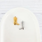 Medium Cowboy Boot Stainless Steel Pendant (Silver or Gold), 10 Pieces, Charm 3 - 