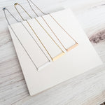 Medium Horizontal Bar Necklace (Silver, Gold, or Rose Gold), 1 Total, Metal Blank 29 - 