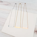 Medium Horizontal Bar Necklace (Silver, Gold, or Rose Gold), 1 Total, Metal Blank 29 - 