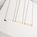 Medium Horizontal Bar Necklace (Silver, Gold, or Rose Gold), 1 Total, Metal Blank 29 - 