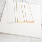 Medium Horizontal Bar Necklace (Silver, Gold, or Rose Gold), 1 Total, Metal Blank 29 - 