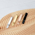 Medium Tie Clips (Silver, Gold, Rose Gold, or Black), 1 Piece Total, Metal Blank 59 - 