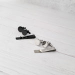 Medium Tie Clips (Silver, Gold, Rose Gold, or Black), 1 Piece Total, Metal Blank 59 - 