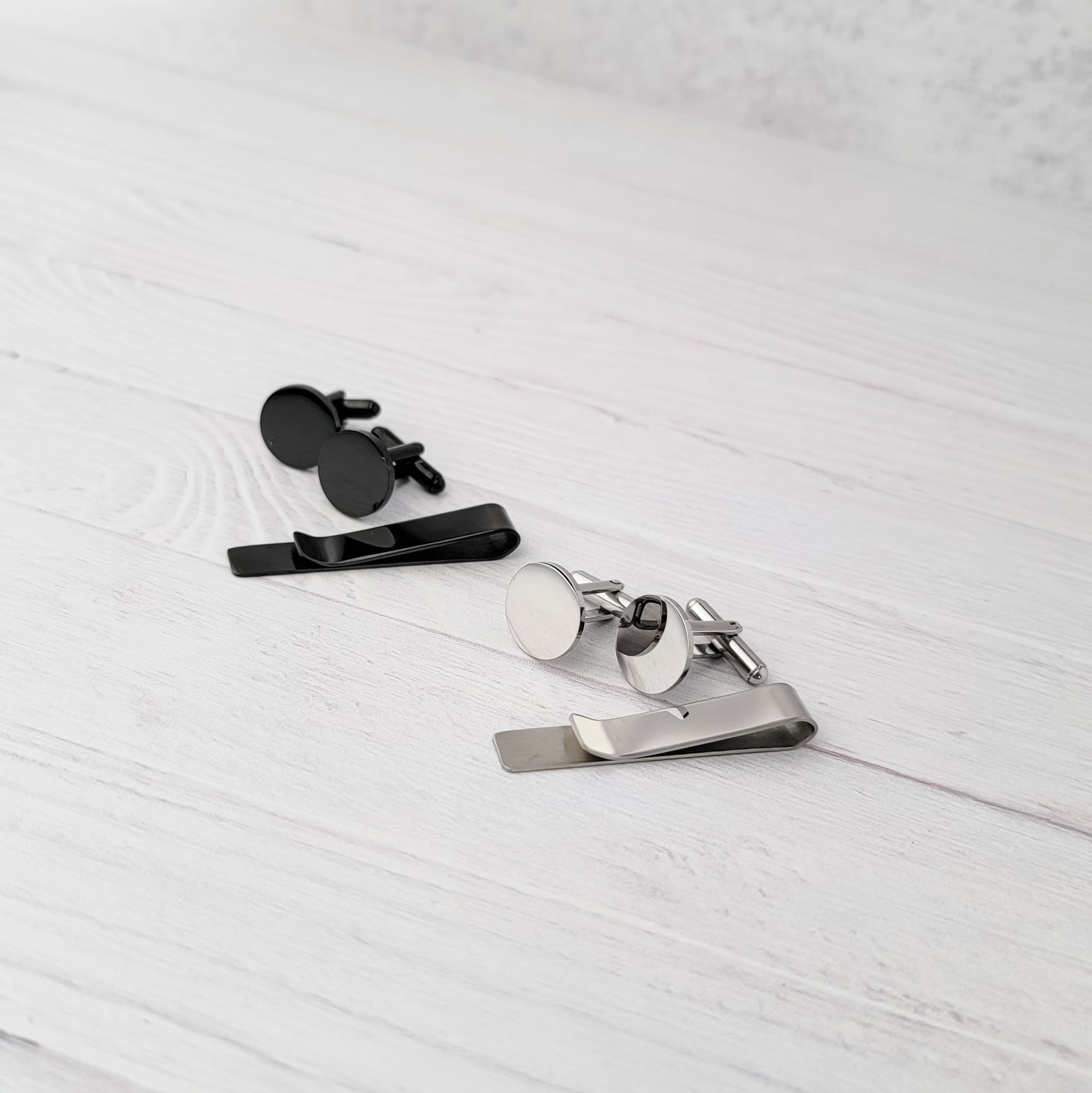 Medium Tie Clips (Silver, Gold, Rose Gold, or Black), 1 Piece Total, Metal Blank 59 - 
