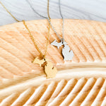 Michigan Pendant Necklace (Silver or Gold), 1 Total, Metal Blank 206 - 