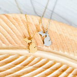 Michigan Pendant Necklace (Silver or Gold), 1 Total, Metal Blank 206 - 