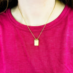 Mini Notebook Necklace (Silver or Gold), 1 Total, Metal Blank 152 - 