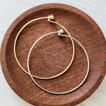 Minimalist Bangle Bracelet (Silver, Gold, or Rose Gold), 1 Total, Metal Blank 174 - 