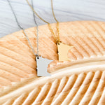 Minnesota Pendant Necklace (Silver or Gold), 1 Total, Metal Blank 212 - 