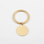 Mirror Polish 20mm Circle Pendant Keychain (Silver or Gold), 1 Total, Metal Blank 64 - 