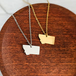 Montana Pendant Necklace (Silver or Gold), 1 Total, Metal Blank 201 - 