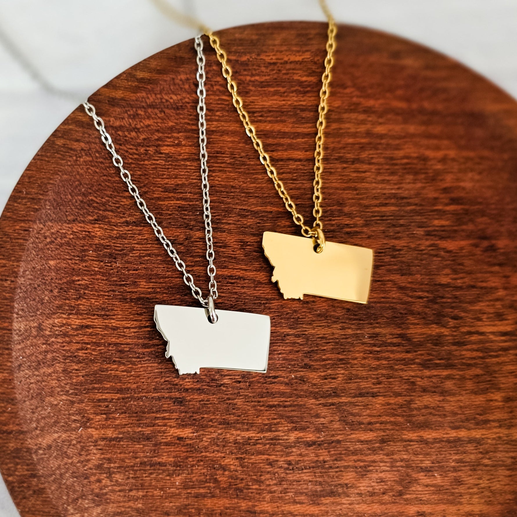 Montana Pendant Necklace (Silver or Gold), 1 Total, Metal Blank 201 - 