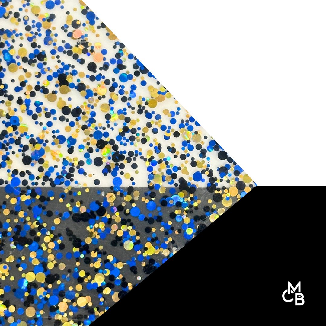 Mystic Midnight Glitter Dots Cast Acrylic | Glitter Acrylic Sheet | CMB Acrylic