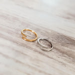 Narrow Adjustable Ring (Silver or Gold, One Size), 1 Total, Metal Blank 99 - 