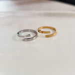 Narrow Adjustable Ring (Silver or Gold, One Size), 1 Total, Metal Blank 99 - 