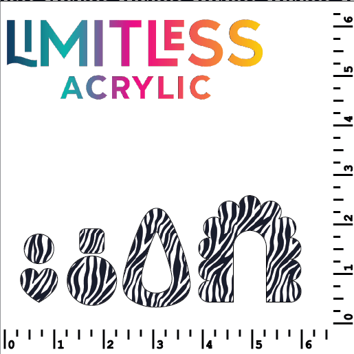 Navy Zebra Pattern Acrylic Sheet - CMB Pattern Acrylic
