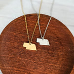 Nebraska Pendant Necklace (Silver or Gold), 1 Total, Metal Blank 202 - 