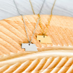 Nebraska Pendant Necklace (Silver or Gold), 1 Total, Metal Blank 202 - 
