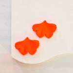 Neon Orange Ginkgo Leaf Pendants, 10 Pieces, Ginkgo 26 - 