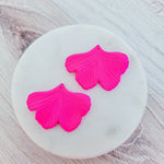 Neon Pink Ginkgo Leaf Pendants, 10 Pieces, Ginkgo 30 - 