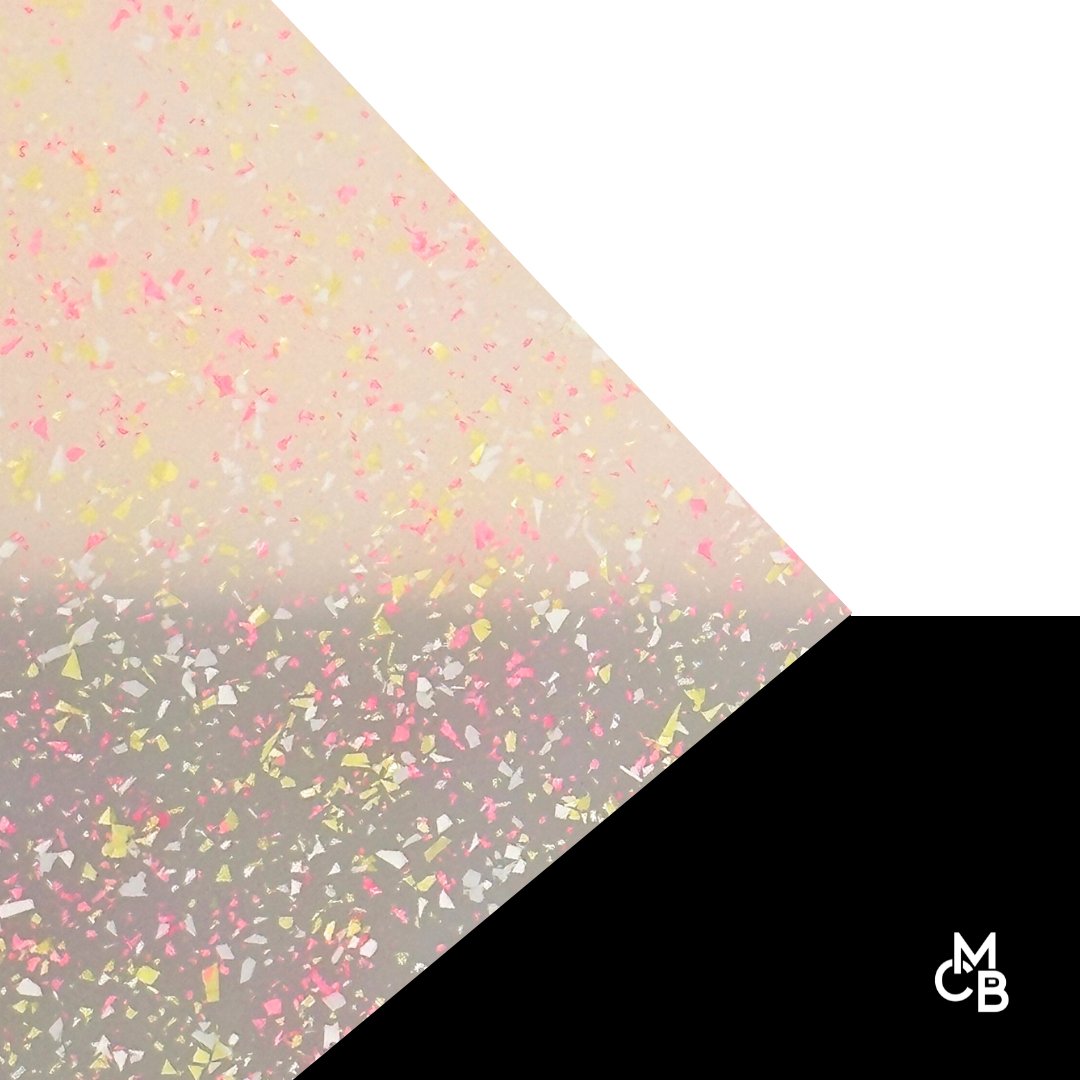 Neon Sunrise MicroFlake Glitter Cast Acrylic | Glitter Acrylic Sheet | CMB Acrylic