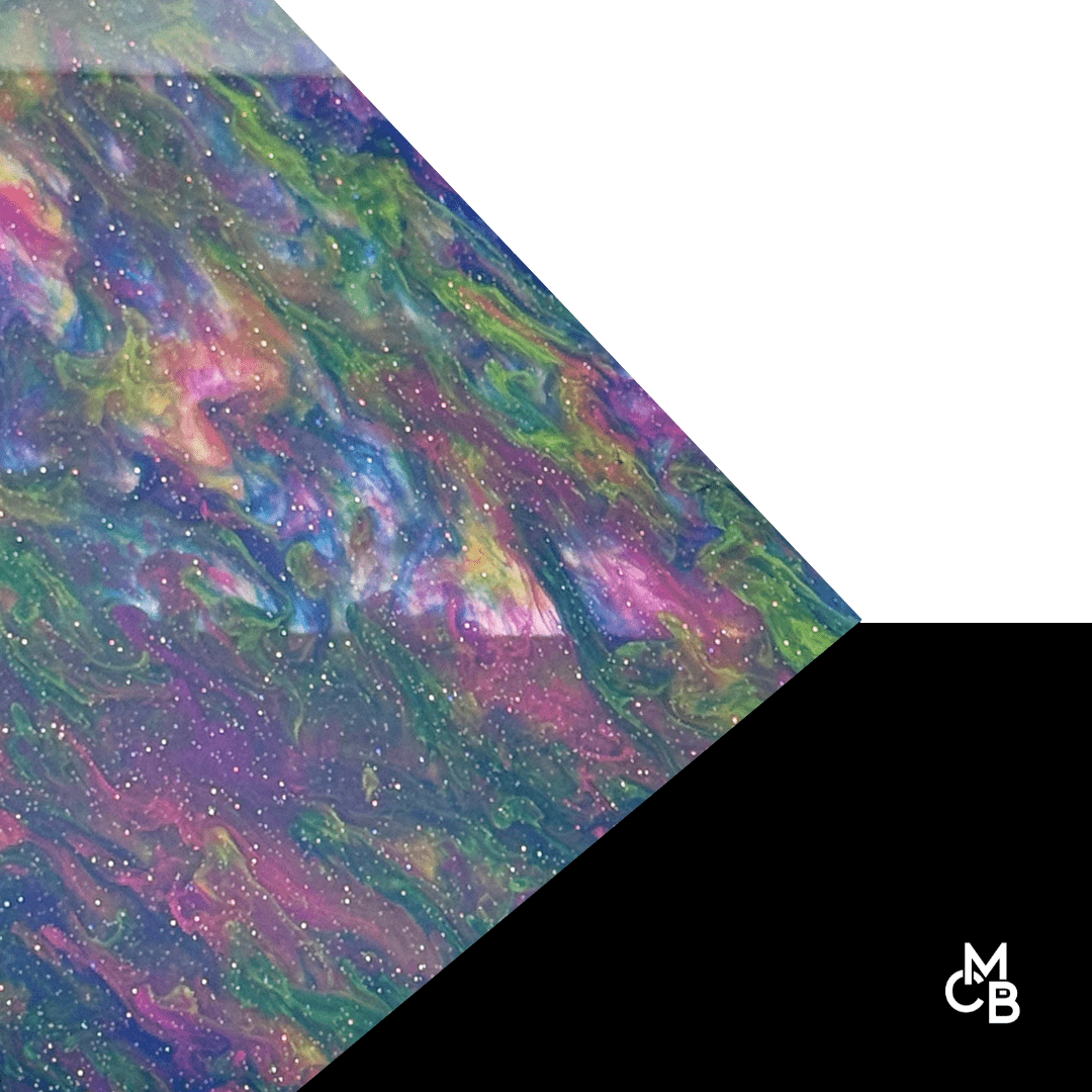 Neon Tie Dye Marbled Glitter Cast Acrylic | Marbled Acrylic Sheet | CMB Acrylic