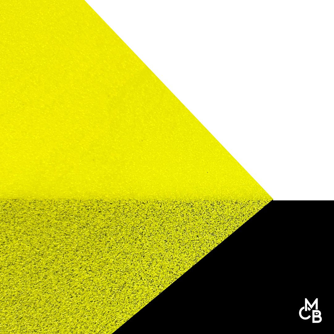 Neon Yellow Glitter Cast Acrylic | Glitter Acrylic Sheet | CMB Acrylic