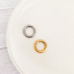 New Premium Charm Holder Clasp Finding (Silver or Gold), 5 Pieces, Metal Blank 198 - 